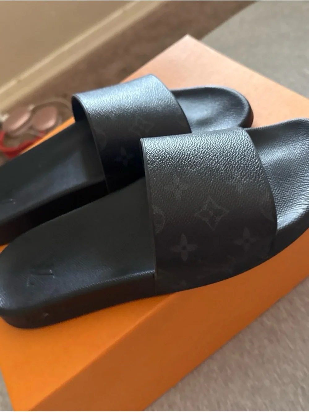 Louis Vuitton Orange Box with Black Logo